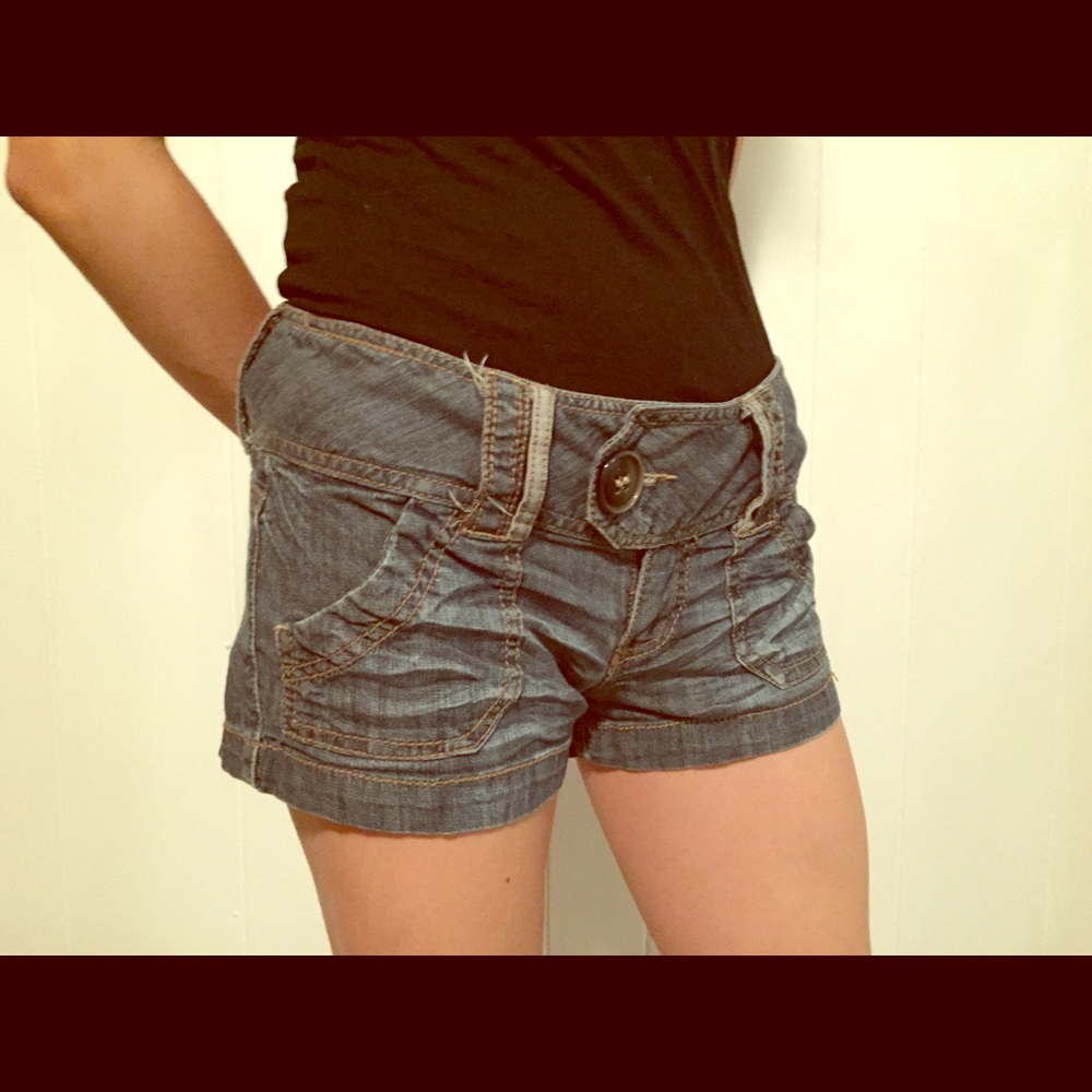 Dark denim shorts